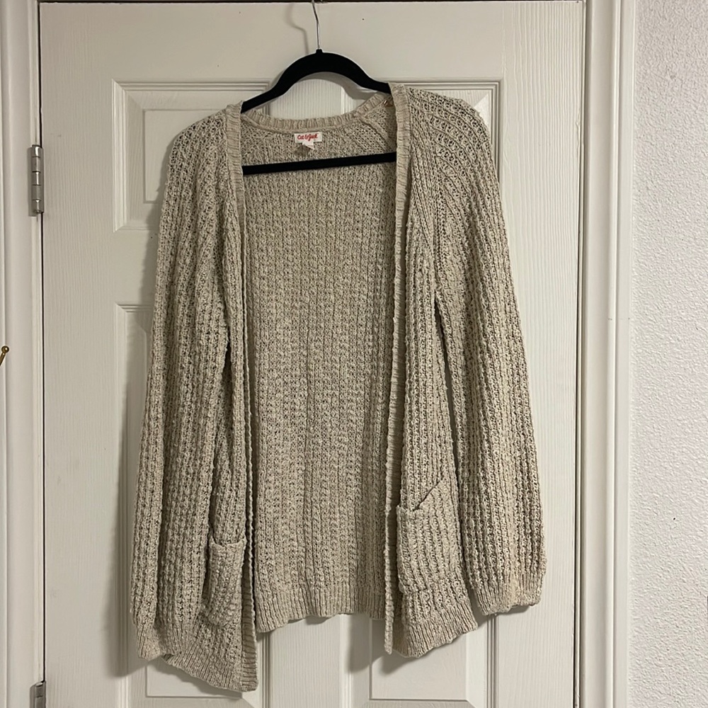 Tan Knit Cardigan